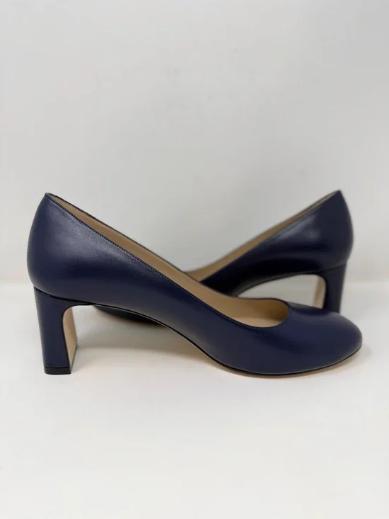 New Stuart Weitzman Babette Pump Blue Leather Sz 9 - Picture 12 of 15